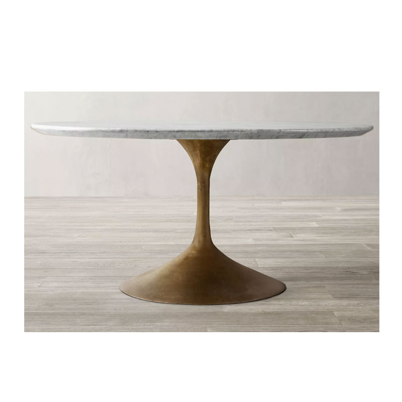 Aero marble/brass dining table- RH- $5535