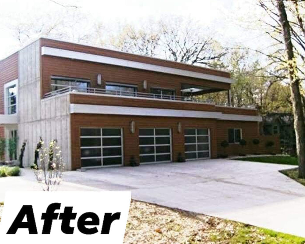 suburban house exterior- after remodel