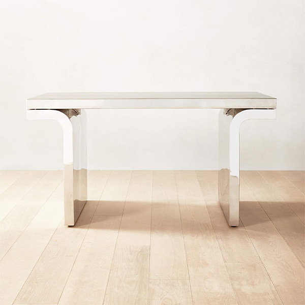 Stainless steel desk from CB2