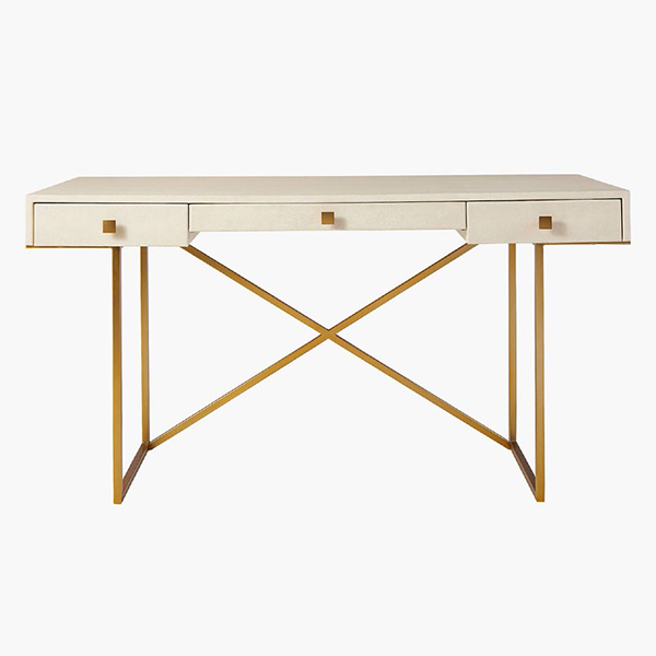 Shagreen and gold desk from CB2
