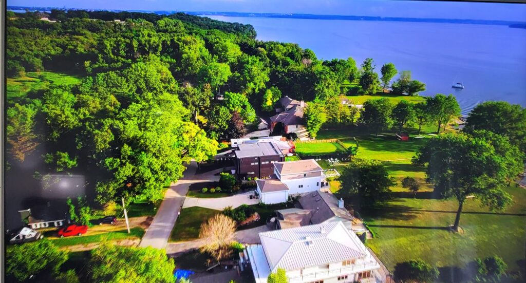 Aerial view of my home on Lake Mendota